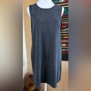 Acid Wash Black Tank Mini Dress by Z Supply size M